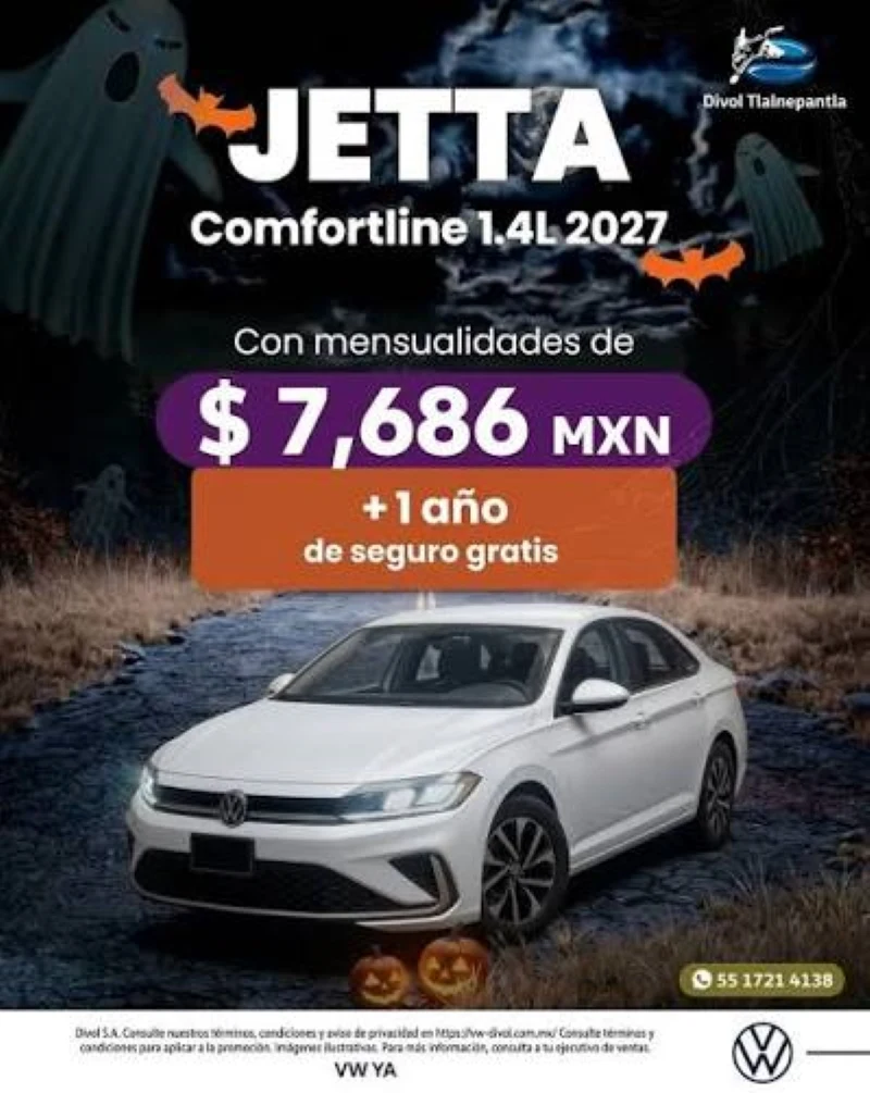 Jetta Comfort Line 1.4 L 2027
Aprovecha porque el seguro te lo regalamos nosotros